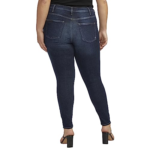 Silver Jeans Co. Women's Plus Size Infinite Fit Mid Rise Skinny Leg Jeans3