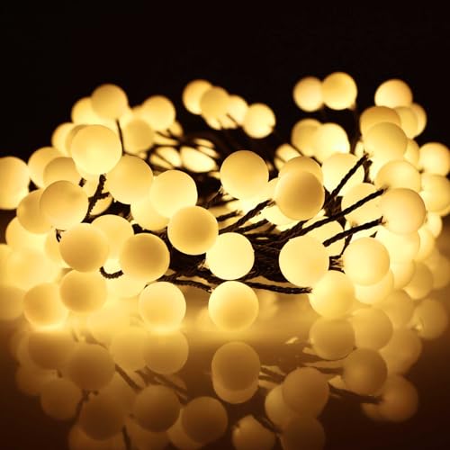 QBIS Berry Cluster Lights, 120 Warm White Berry Lights, Plug in Fairy Lights Indoor / Outdoor on Thin Black Wire (120 LED Plug in) - Image 2