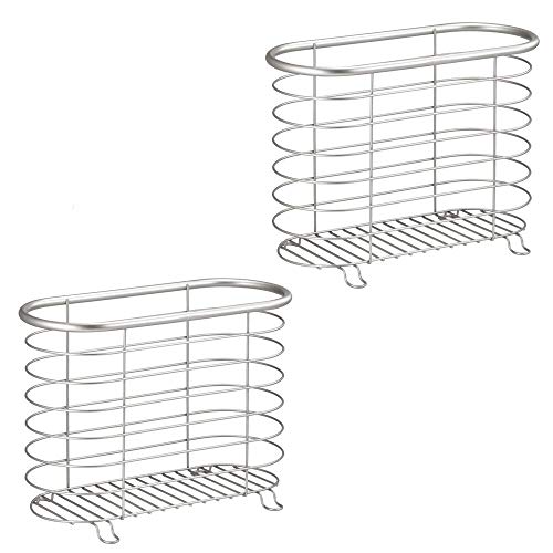 image for mDesign Decorative Metal Farmhouse Magazine Holder and Organizer Bin -