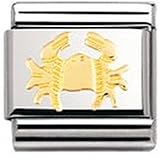 Material: Nomination Composable Classic Sternzeichen Edelstahl und 18K-Gold (Krebs) 030104