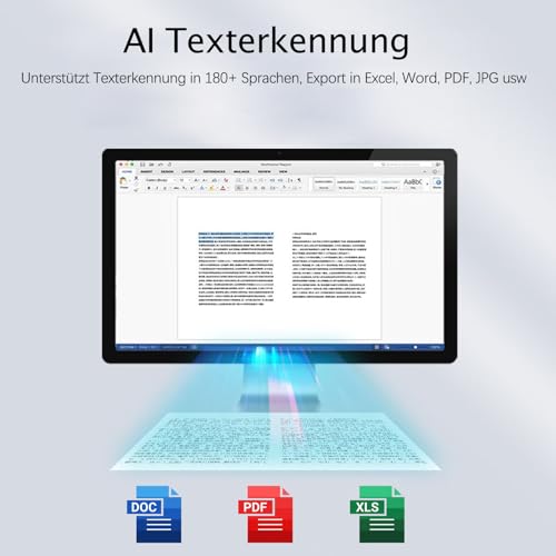 VIISAN Dokumentenscanner - 27MP Buchscanner mit Scan Max A2, ideal für große Periodika, Bücher und Dokumente. Unterstützt A3/A4/A5/Karten, mehrsprachige OCR-Texterkennung, kompatibel mit Mac/Windows