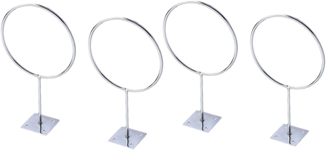 TOYANDONA 4Pcs Wall Mount Sports Ball Rack Display Silver Exercise Ball Holder for Basketball Soccer Volleyball Medicine Ball Easy Installation for Home Garage Office School