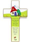 Taufgeschenke Direkt – Cruz para Niños, decoración color Seta