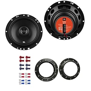 JBL Stage1 61F Lautsprecher mit Einbauset passend für VW Volkswagen T5 Transporter 2003-2015 Türen vorne 400 W 165mm 2 Wege Koax