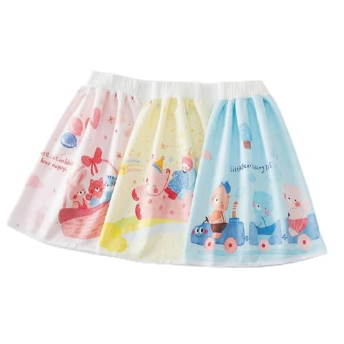 RooRound 3-Pack Toddler Waterproof Potty Training Skirt (One Size)