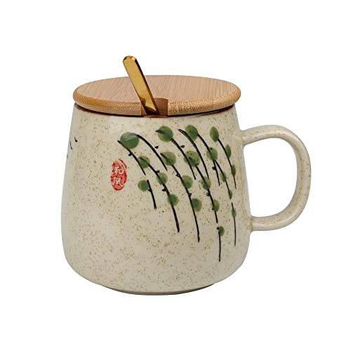 Servizio Caffè Giapponese Antico: La Classifica dei Più Venduti nel 2025 9 Tazza da caffè giapponese in ceramica, stile vintage, squisite tazze smaltate con cucchiaio e coperchio, 362,9 g, idea regalo creativo per amici/amanti