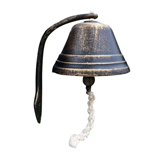 BESPORTBLE Retro Style Small Cast Iron Doorbell for Coffee Shops Decoration Loud Sound Vintage Bronze Finish