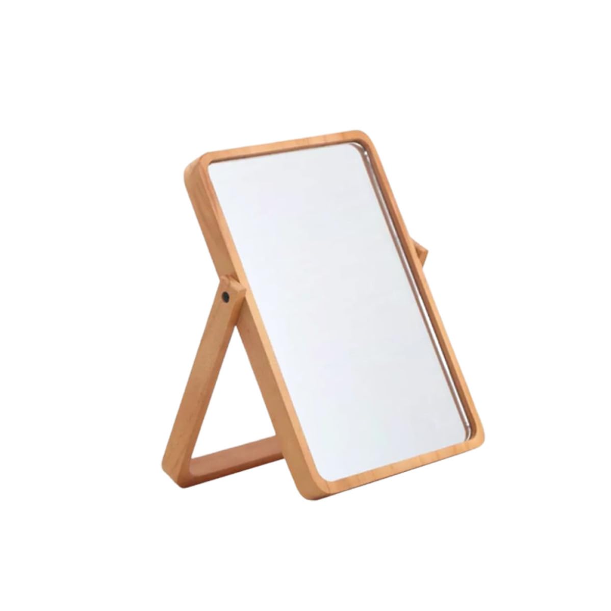 Espejo de maquillaje de madera plegable, perfecto para tu tocador diario y viajes