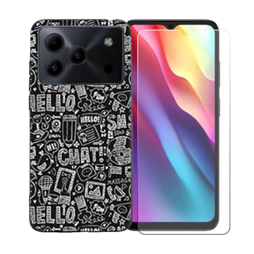 LCEHTOGYE Kp Doogee Note 56x +KXXN[veN^[pP[XAKp Doogee Note 56x (6,56")ƌ݊̂ubN\tgTPUVRQP[XیJo[ LLM42