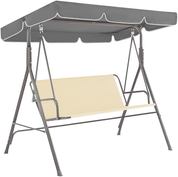 Funda de repuesto para columpio de 100 x 140 cm, resistente, resistente a la intemperie, funda de asiento para columpio de Hollywood, color crudo