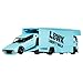 Hot Wheels Premium Car Team Transport Set, LBWK Liberty Walk Nissan Skyline 2000GT-R, Fleet Flyer #69 Truck and Car, 1:64 Scale, Blue Model
