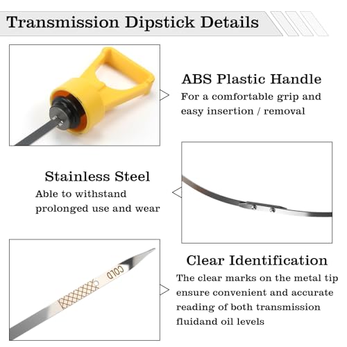 Image of 5L3Z-7A020-B Transmission Fluid Level Indicator Dipstick, Compatible with Ford F150 2005-2008 Lincoln Mark LT 2006-2008 5.4L 3V V8 4R70W
