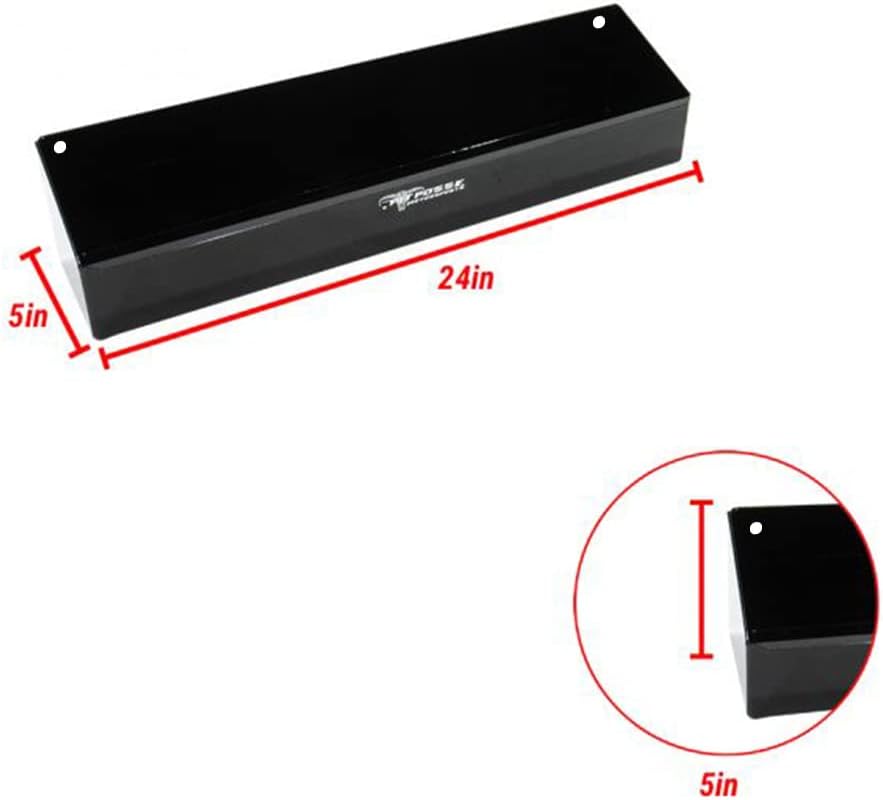 Pit Posse 564BKB Oil Shelf Caddy 8 Bottle Rack Holder 24" - Made in USA - Holds 8 Quarts of Automotive Motor Engine Oil - Enclosed Race Trailer Shop Garage Aluminum Storage Organizer (Black)
