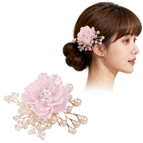 FASELE 和服 髪飾り レジン花 ヘアピン ヘアクリップ ブローチ コサージュ 多用途 パール 洋服 和装小物 髪留め 成人式 和風 和装 振袖 浴衣 着物 人気 卒業式 結婚式 七五三 パーティー 謝恩会 お正月 花火大会 花 ヘアアクセサリー（Amazon）