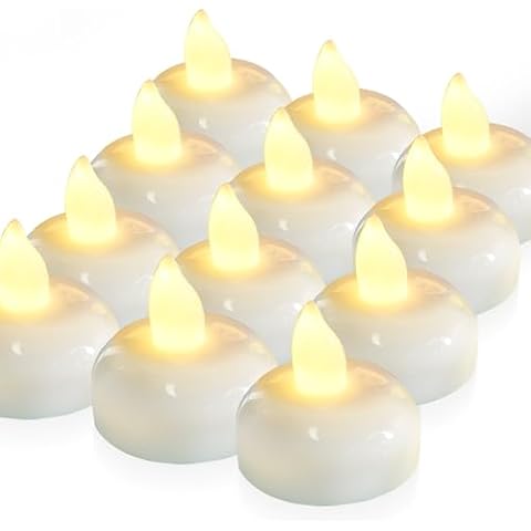 Homemory 12 Pack Flameless Floating Candles Cover