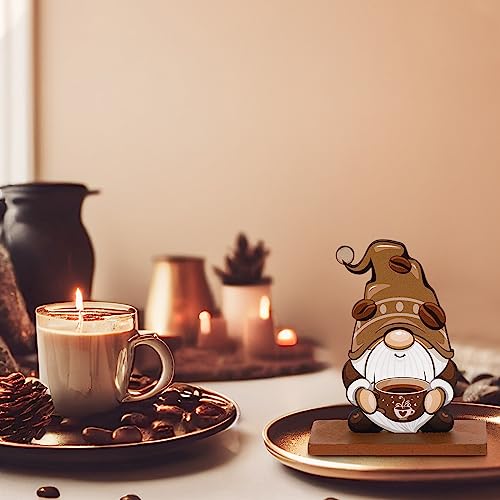 Blulu 5 Pieces Coffee Bar Decor Sign Farmhouse Coffee Bar Wood Signs Rustic Coffee Wooden Table Centerpiece Coffee Tiered Tray Decor Table Signs for Home Kitchen Coffee Station Decorations