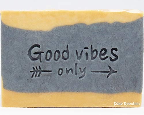 Good Vibes Only Acrylic Soap Stamp/Cookie Stamp/Clay Pottery Ceramic Stamp/Paper Stamp
