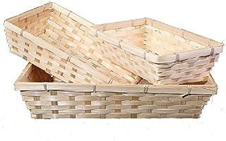 10 pcs Natural Bamboo Basket Gift Hampers Retail Display Home Organizer (Medium)