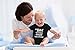 AW Fashions My Aunt Is Definitely Cooler Than My Dad Baby Bodysuit Funny Adorable Infant Clothing Outfit (6 Months, Black)