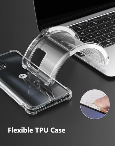 USTIYA Case for Motorola Moto G14 4G Clear TPU Four Corners Protective Cover Transparent Soft - image 7