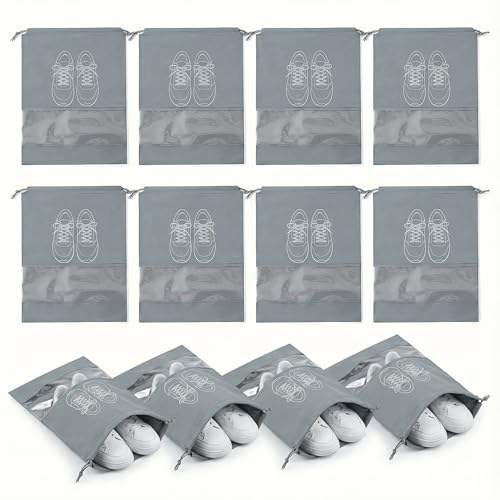 12 Stück Große Schuhbeutel Reise, wasserdichte Kordeltasche, Multifunktionale Aufbewahrungstasche,Tragbare Schuhbeutel für den täglichen Gebrauch und auf Reisen