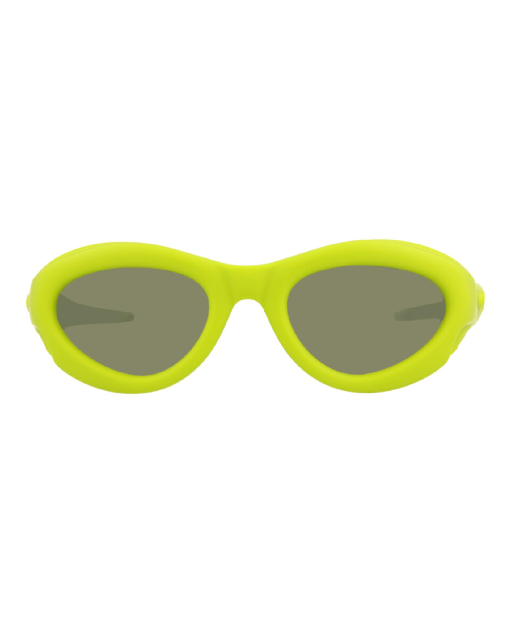 Bottega Veneta Round Oval Sunglasses Green Green Green Luxury Eyewear Made In Italy Injection Frame Designer Fashion for