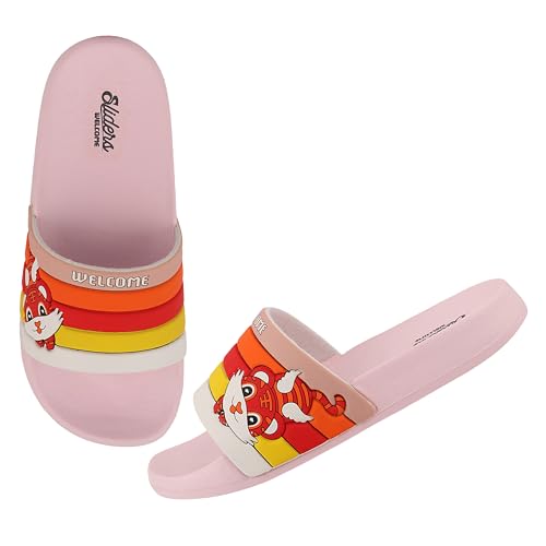Image of URJO unisex-child Urjo Cubs Kid's Sliders /Slippers Lightweight Super Flexible Stylish Dailywear Sliders /Slippers Boy's & Girl's Slipper