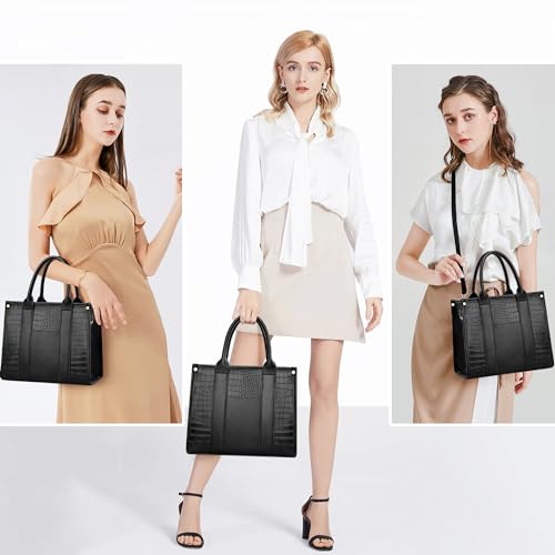 COCIFER Women's PU Leather Tote Crossbody Bags with Zipper