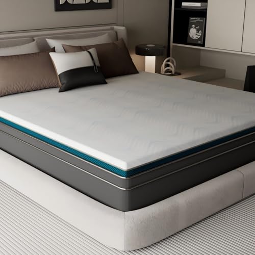 Confortil Surmatelas 140x190, Épaisseur 7.5cm, Mousse à Mémoire de Forme Gel, 2 Personnes, Housse...