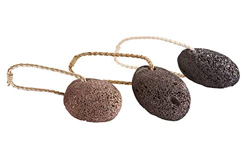 Shower Stone Midnight Black 4 inch Natural Pumice Hanging Diffusers Set of 3