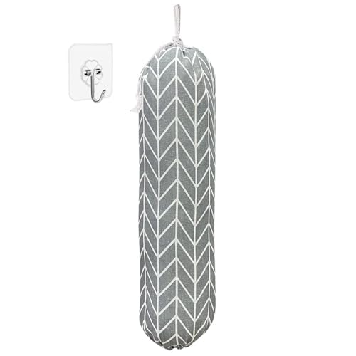 Dispensador de bolsas de compras grande y lavable, dispensador de bolsas de compras con almacenamiento integrado, para mujeres, hombres, adolescentes, mayores, casa, cocina, cuarto de baño, aseo