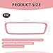 Ferianl Car Rear View Mirror Protector Frame, Silicone Auto Rearview Mirror Cover, Compatible with Model 3 and Y, Rear View Trim Frame Decoration, Cars Decorations Interior (Pink)
