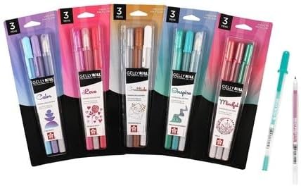 SAKURA Gelly Roll Moods Five Giftable 3 Pk Sets: Calm, Love, Gratitude, Inspire & Mindful, 15 Gel Pens