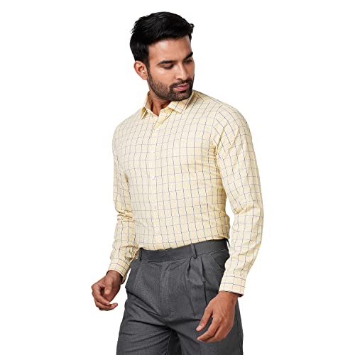 Image of Maharaja Polyester Checkered Office Wear Shirts for Men