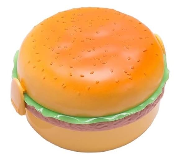 XML Lunch Box for Kids Burger Shape School Tiffin Box for Boys & Girls Leak Proof Plastic with Compartments (Pack of 1) (B0C1ZHJX4P) Amazon Price History, Amazon Price Tracker