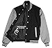 Decrum Men's Varsity Jackets - Comfortable Bomber Jacket Men [40020044] | Plain Grey Sleve, L
