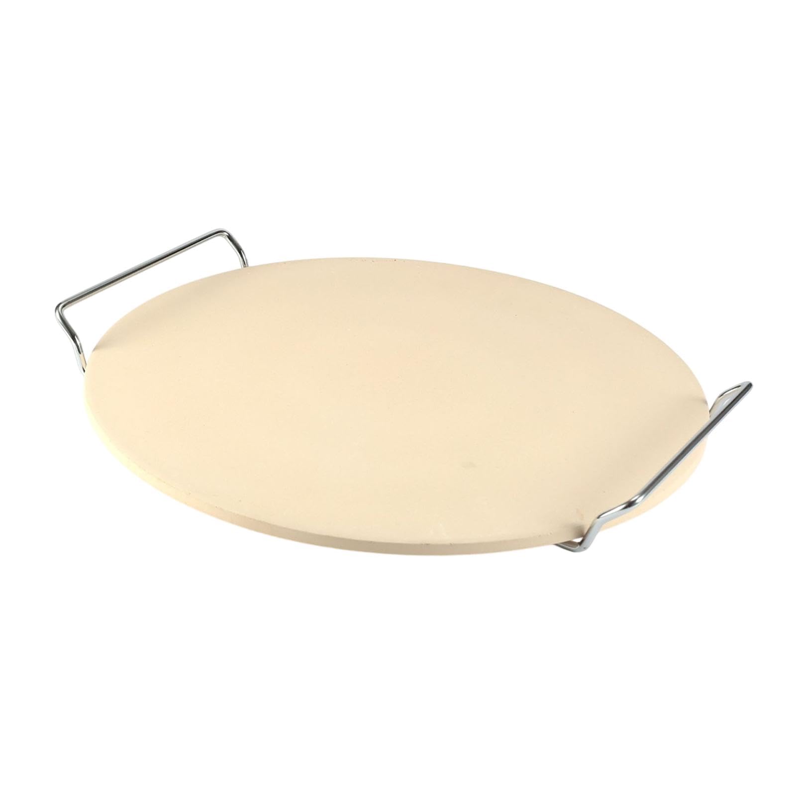 F Fityle Pizza Piedra para Horno con Soporte de Estante Accesorios versátiles versátiles Herramienta de Pizza Cordierite Stone For