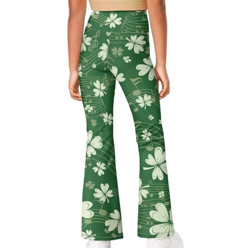 Girls Yoga St. Patrick's Day Leggings Maxi Cute Running Stretch Girls Bell Bottom Pants Riding Bike2