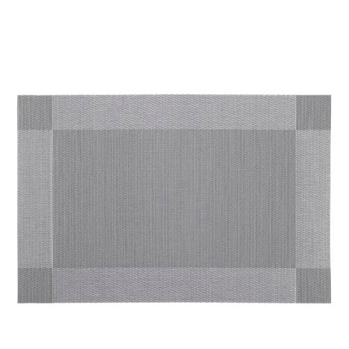 Sets de table gris anti-tache motif treillis pour protéger votre table - 2