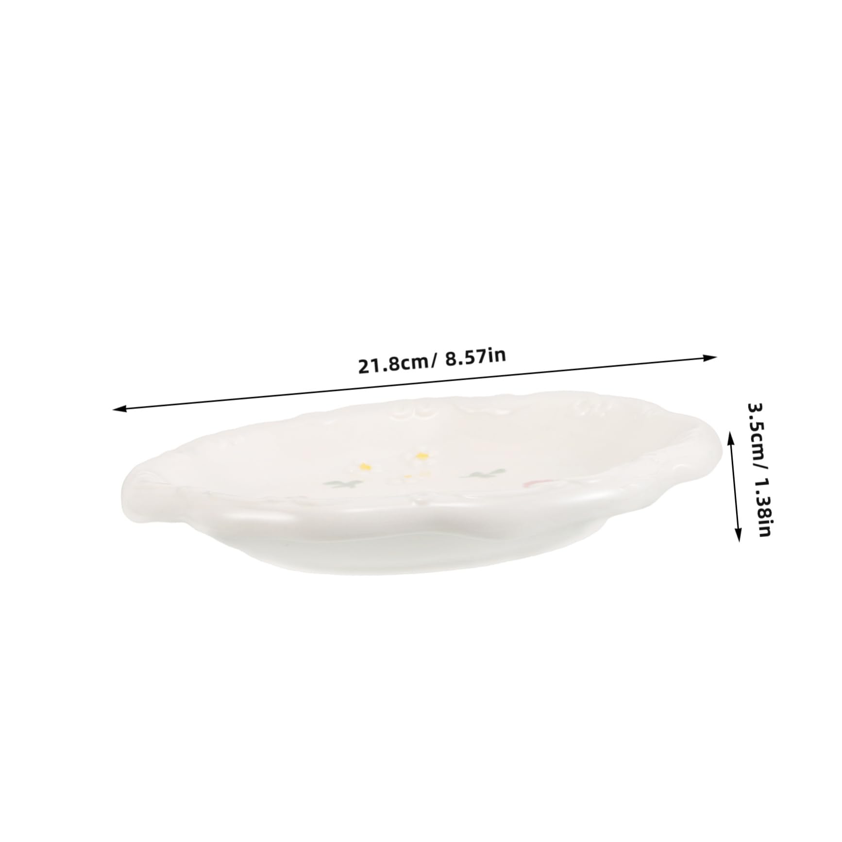 Vassoio Gioielli in Ceramica Bianco a Forma di Nuvola | Bordi Lisci, per Chiavi e Piccoli Accessori, Adatto a Vanity e Arredo Casa