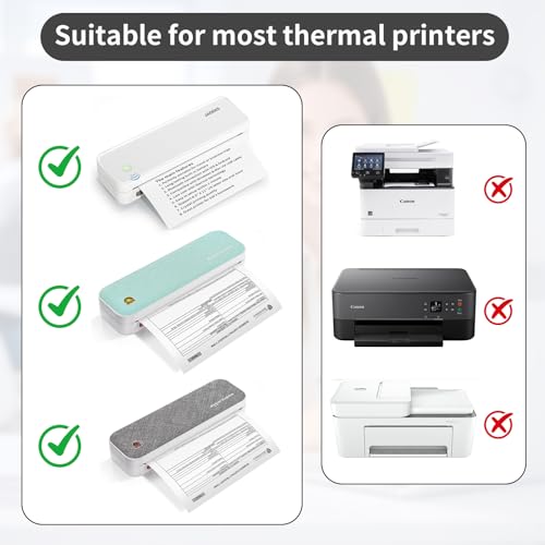 200 Sheets Thermal Printer Paper, 8.5"x 11" US Letter Size - High-Efficiency Durable Printing for Home Work, Printing Contract, Picture, Compatible with Most Thermal Printers (200  image 4