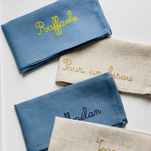 Asciugamano da tavolo con nome e ricamo