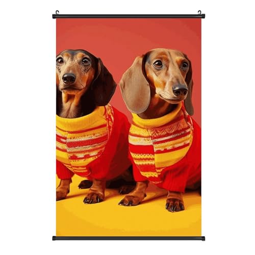 Poster teckel mignon tableau sur toile pour une maison chaleureuse