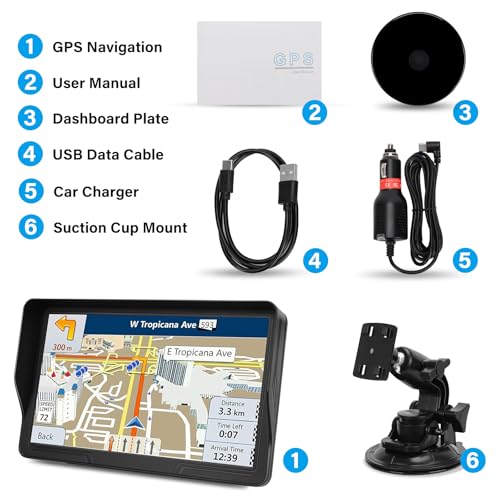 GPS Navigator for Car Truck RV - 9 Inch HD Navigation System with 2025 Maps, Free Lifetime Updates, Custom Truck Routing - Image 7