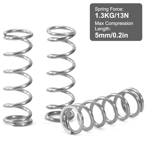 GUNGY Druckfeder Edelstahl Feder Druckfedern 15mm Drahtdurchmesser 0,6mm Außendurchmesser 5mm Länge 15mm Maximale Federkraft 1,35kg 20 Stück