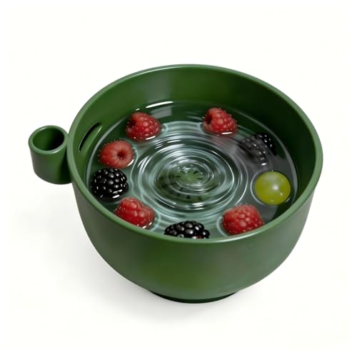 Swirling Berry Washing Bowl Self-Spinning Fruit & Vegetable Washer with Drain 360 Vortex Cleaning Rapid Wash Multipurpose Kitchen Colander Ideal Gift for Fruit Lovers (3D printed version)