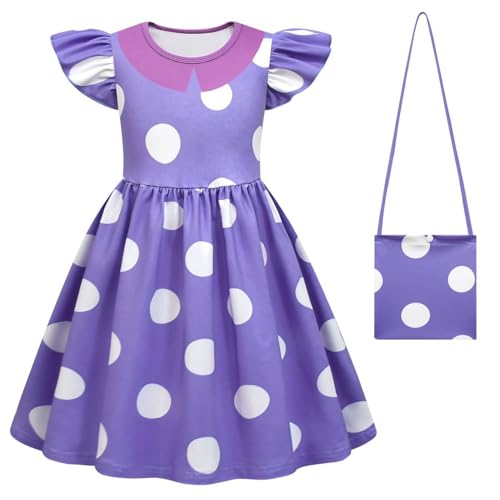 Qseownd Inside Cosplay Ruff Dress with Bag Anime Envy Costume Tutu Skirt Necklace Suit for Halloween Party (Dress 1 Medium)