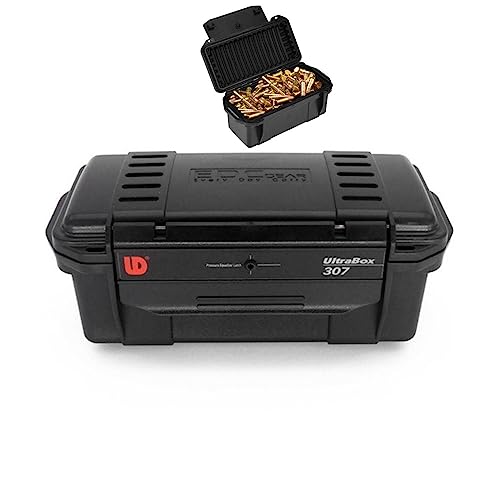 ACEXIER Caja Táctica de Almacenamiento de Balas Caja de Munición a prueba de golpes Caza al aire libre Contenedor sellado con almohadilla de amortiguación para la caza (Black)