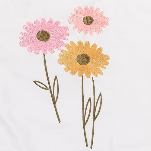 Image of Lambs & Ivy Little Garden 3-Piece Embroidered Floral Baby Crib Bedding Set