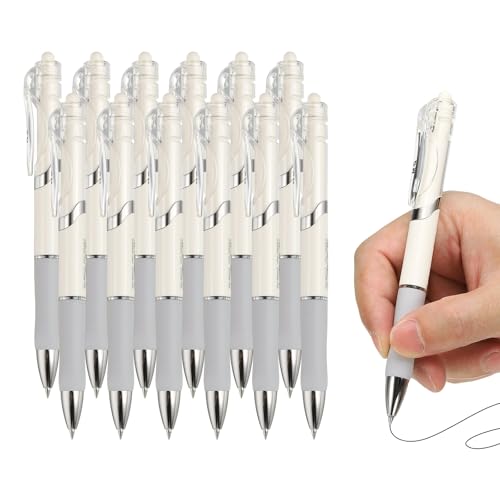 Bolígrafos gel 0.5mm PATIKIL paquete 12 tinta negra retráctil